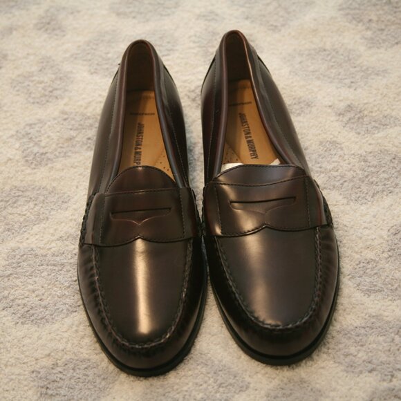 Johnson & Murphy Men's Slip On Penny Loafers, Size 11, Burgundy - Picture 1 of 5